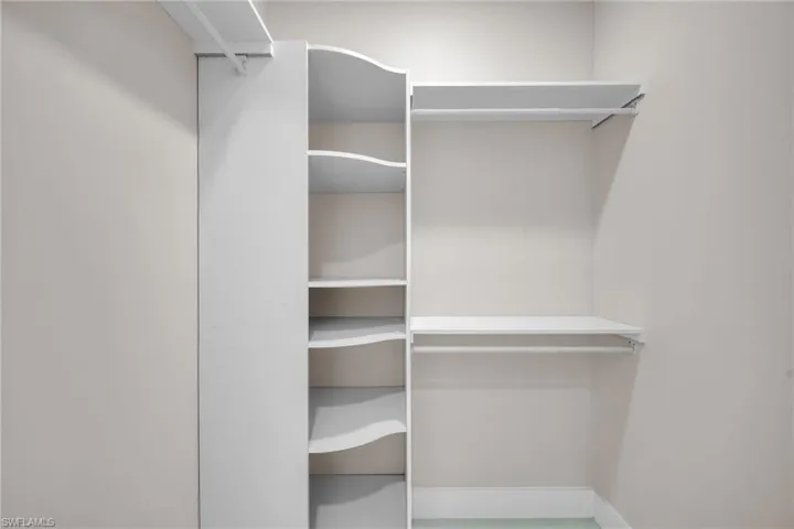 View of walk in closet
