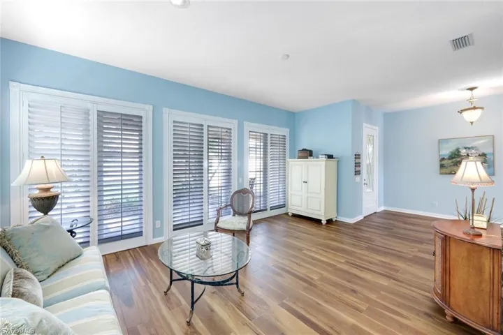 Living room featuring wood finished floors