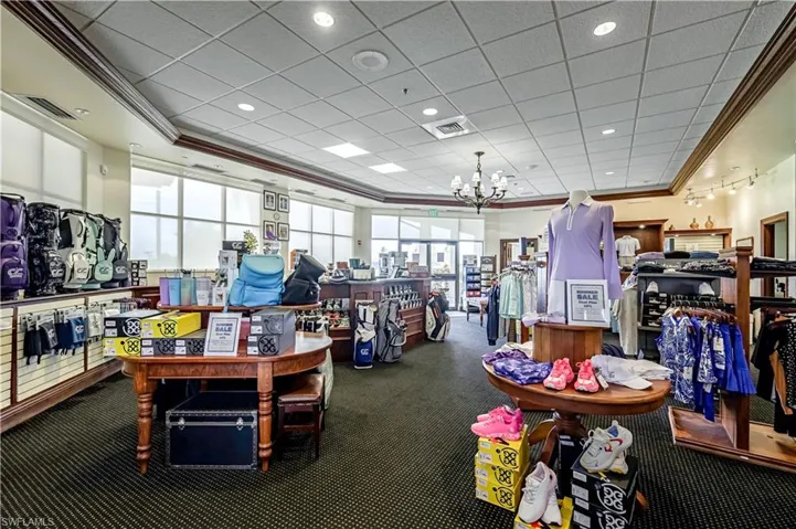 Fabulous shopping in the golf shop.