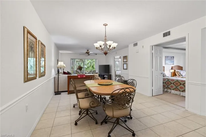 Spacious great room allows for a large dining table.