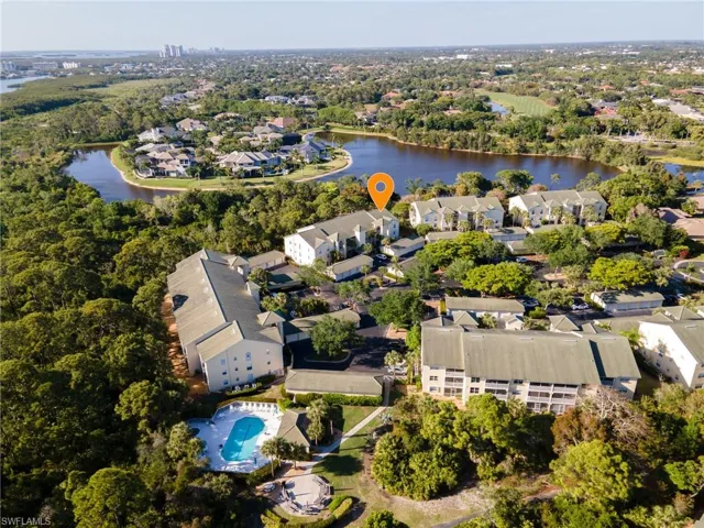 Aerial view of the property looking north. BBII's pool is in the foreground.
