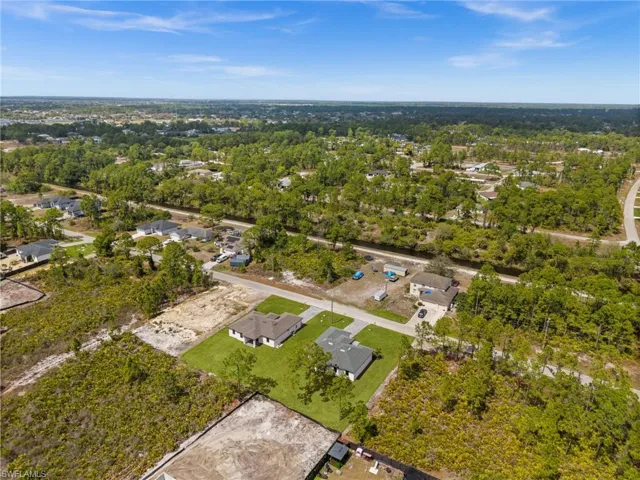 Aerial view of residential area