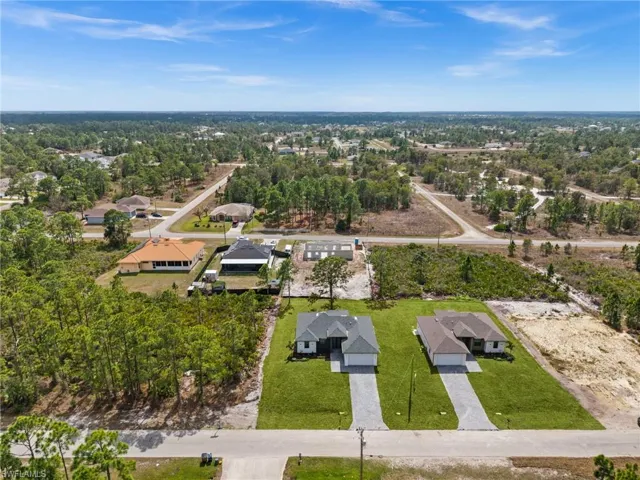 Aerial view of residential area