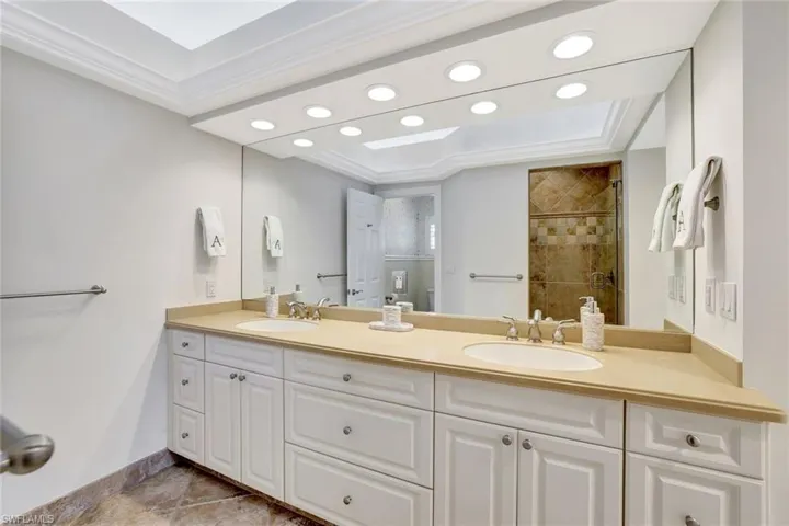 Double vanity in master bathroom