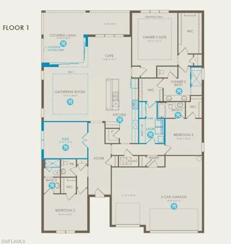 Floor plan with structural options