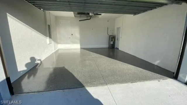 Garage with water heater