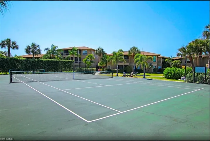 View of tennis court