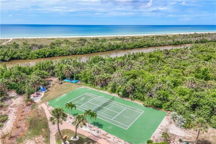 Drone / aerial view Blind Pass near beach view