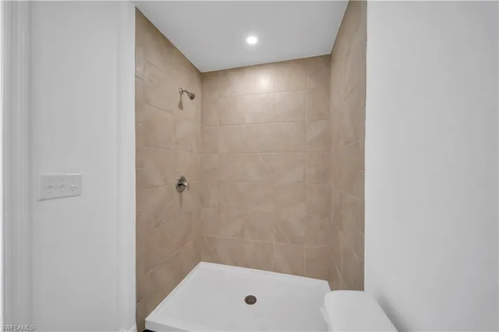 Bathroom with a shower stall