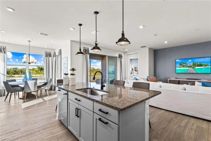 Model View of Great Room from Kitchen