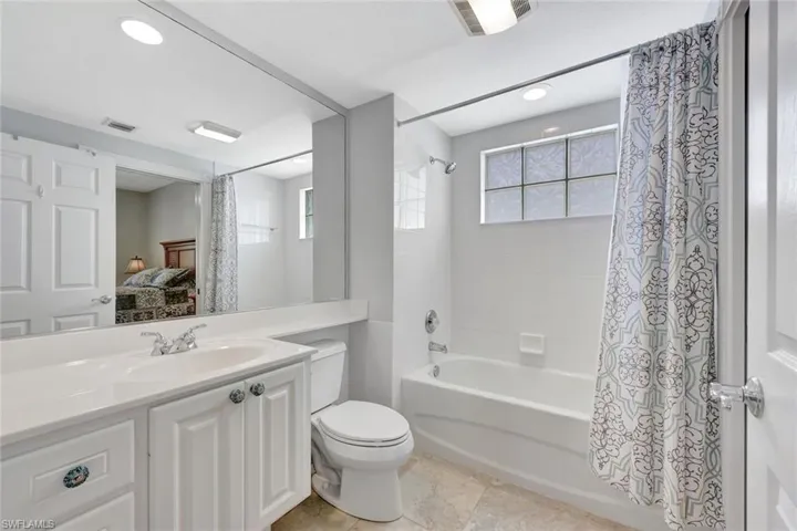 Second primary ensuite features shower and tub.