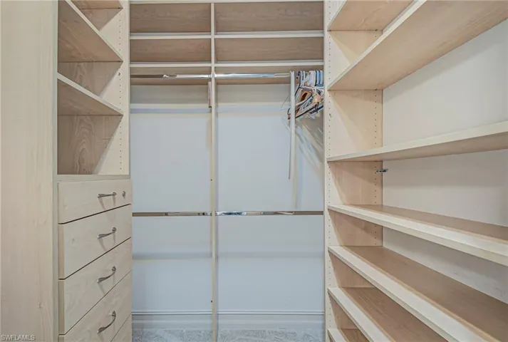 View of walk in closet