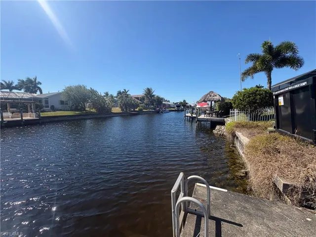 Dock with a water view