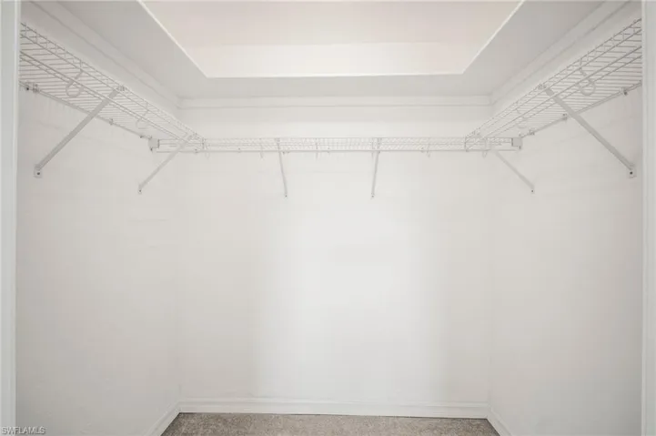 Walk in closet featuring carpet floors