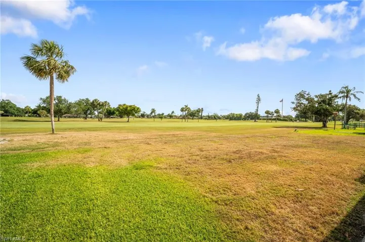 View of yard with golf course view