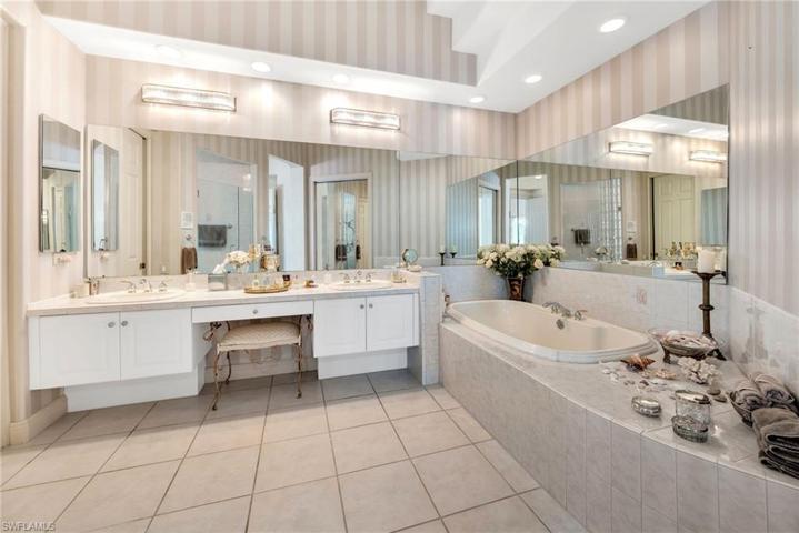Dual Sinks, Built-In Tub, Walk-in Shower