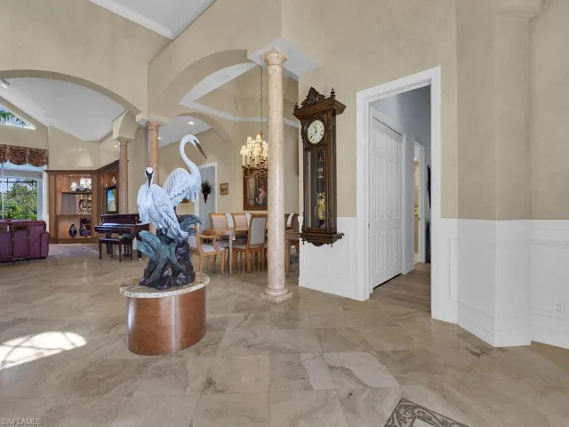 Entryway featuring a view of dining room and Guest Bedroom