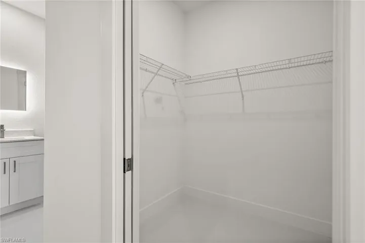 View of walk in closet