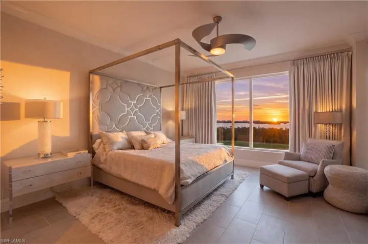 Following a day at the beach club or on the golf course, this lovely primary suite is where you will happily "recharge."