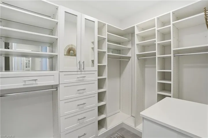 TWO closets with built- ins are in the primary.