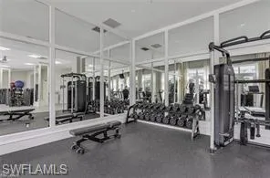 Fitness center with "Technogym" equipment.