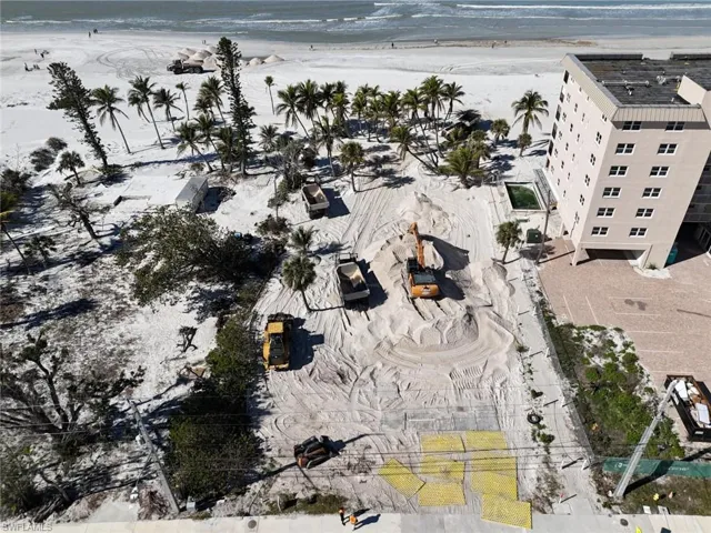 Drone / aerial view of expansive beach