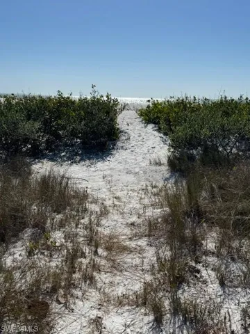 View of footpath to beach