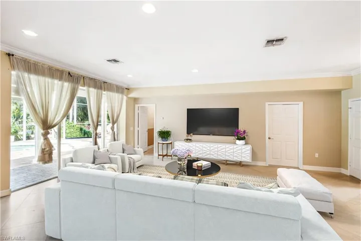 Virtual staged living room downstairs