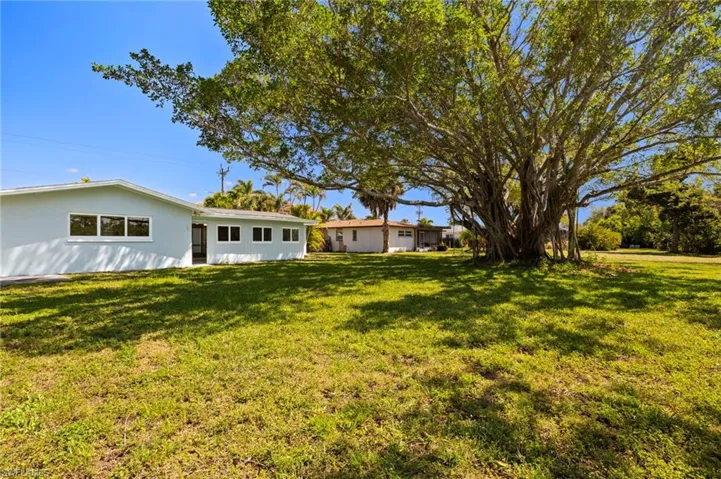 View of grassy yard