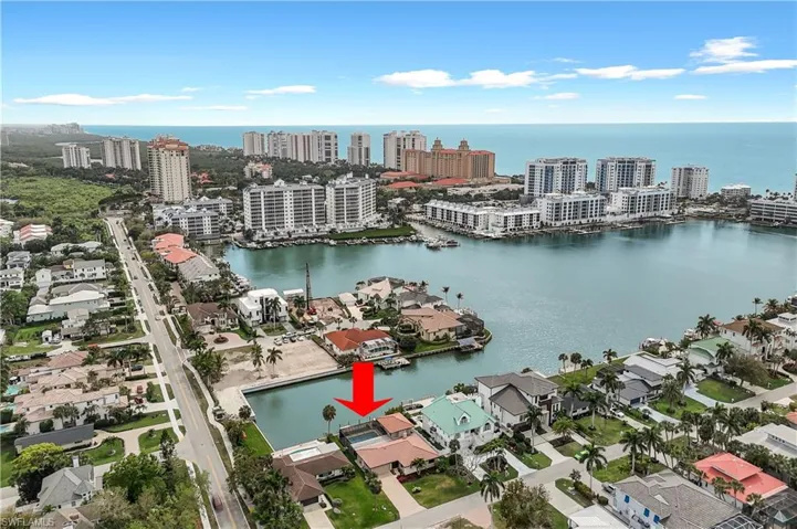 View of urban area with a nearby body of water
