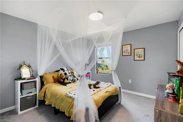 Bedroom with walk in closet.