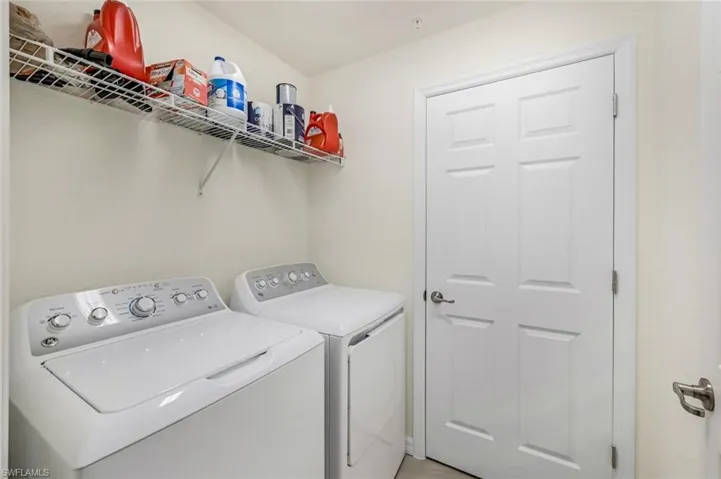 Laudry room provides access to garage.