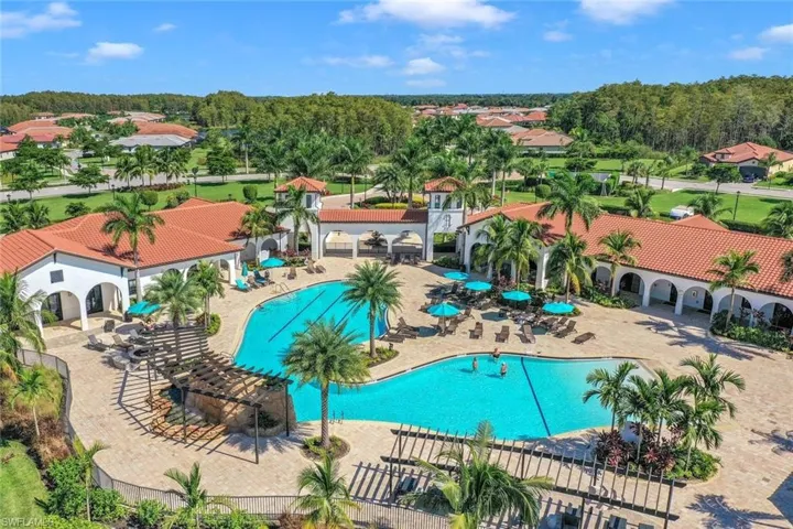 Aerial view of the community pool.