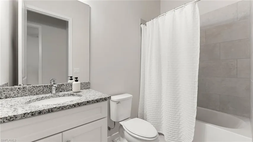 Guest bathroom with bathtub/shower combination!