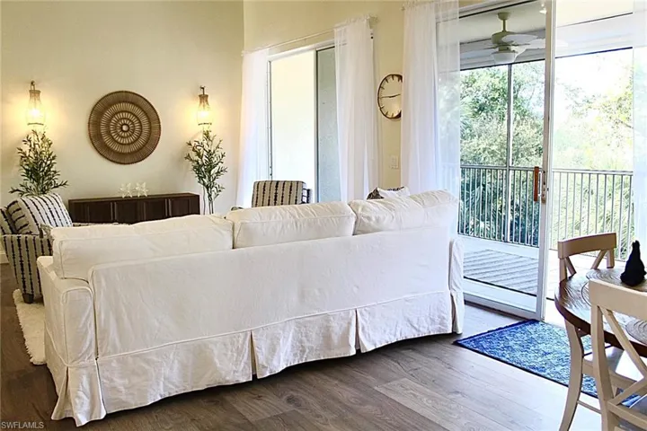 102" sofa in large living space