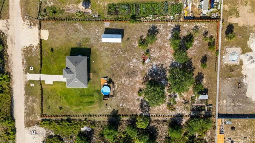 Birds eye view of property