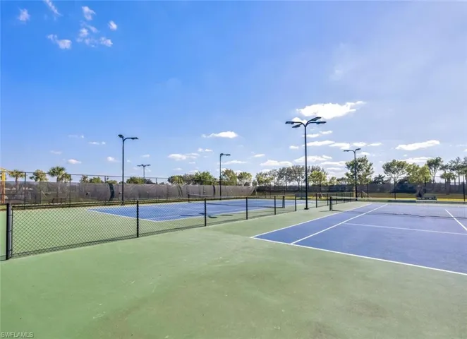 View of tennis court