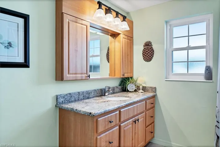 Bathroom featuring vanity