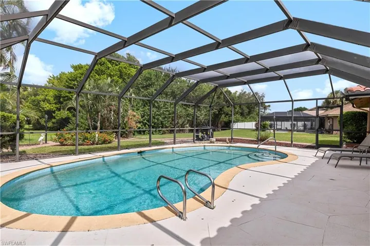 View of swimming pool with patio area