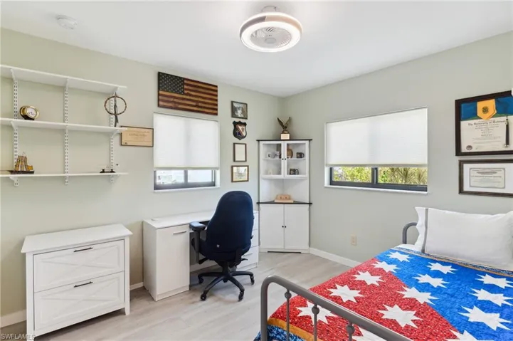 Bedroom featuring light wood-type flooring