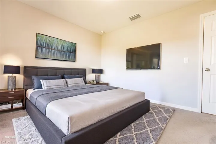 Bedroom featuring carpet floors