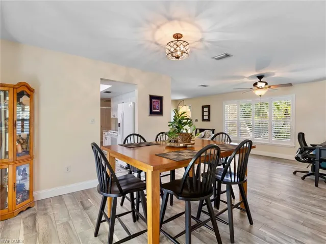 Dining area; living room to right