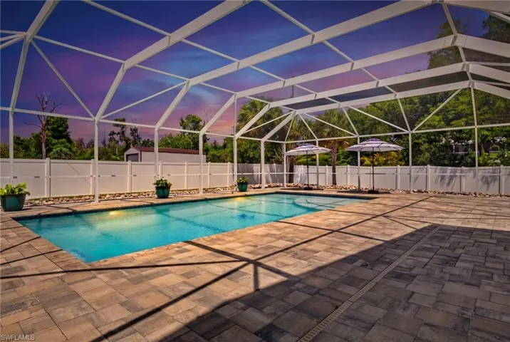 Imagine enjoying your pool on the island as the sun goes down