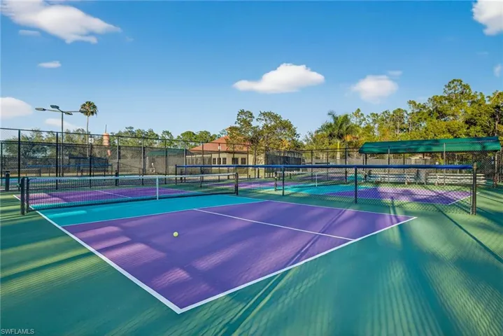 View of tennis court
