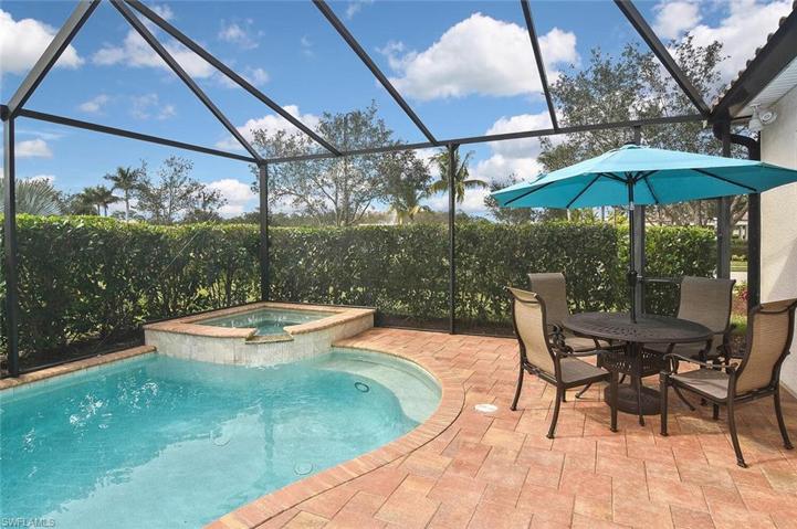 Salt water pool with spa and private greenspace