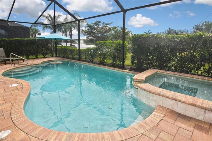 Pool with built in table and seating