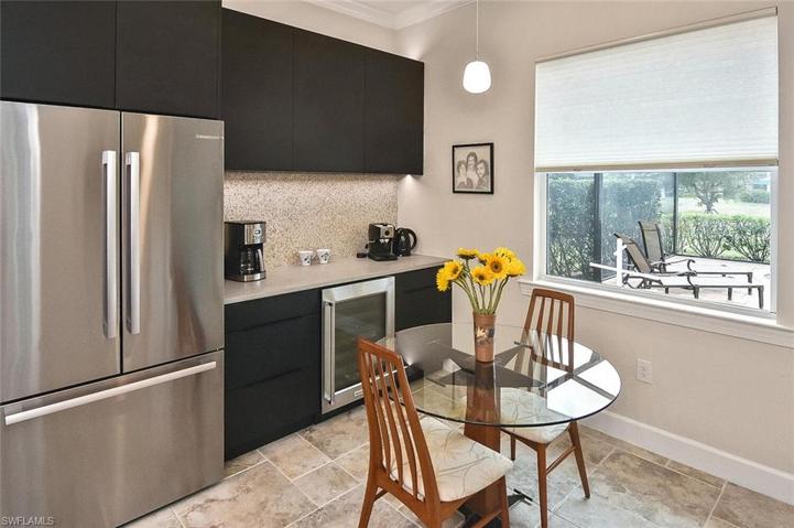 The Morning Room with coffee bar and built in wine chiller.
