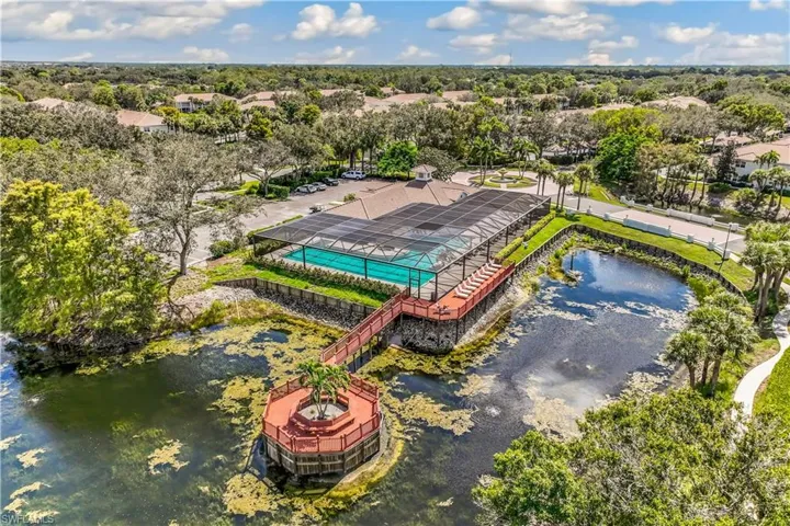 Aerial view of Clubhouse area and community pool
