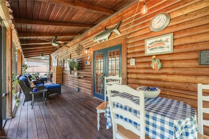 Large screened lanai with plenty of space for outdoor living.