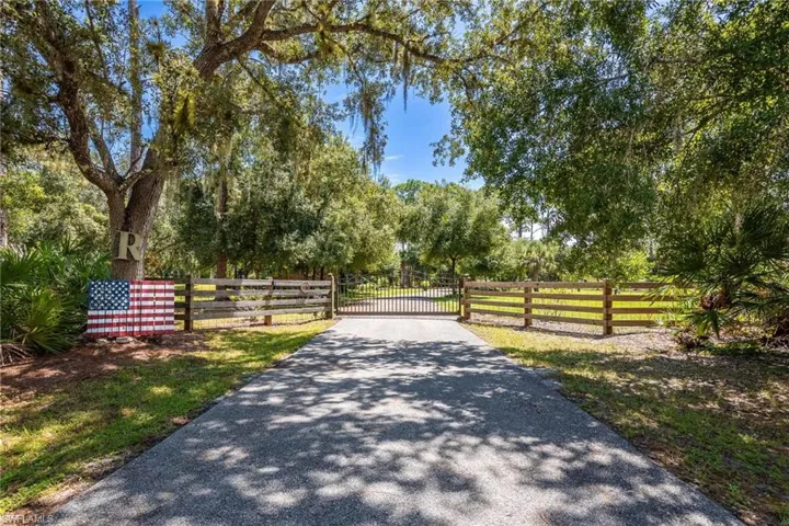 Private gated entry.